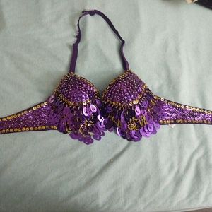 Purple belly dancing top